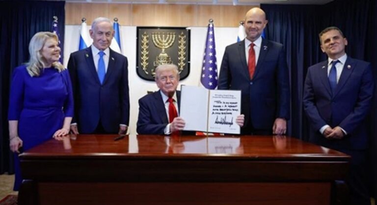 ترامب من “الكنيست”: يدنا ممتدة حتى لإيران