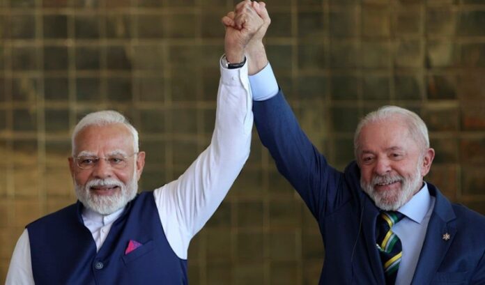 ناريندرا مودي و لويس إيناسيو لولا دا سيفا
