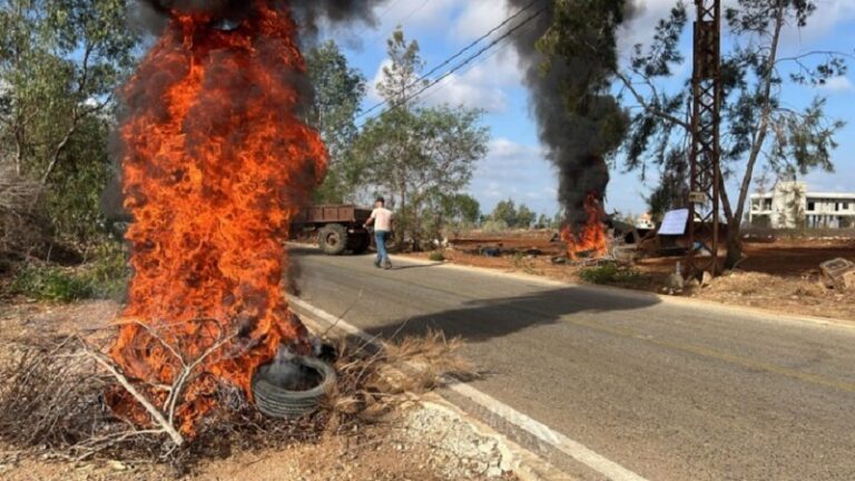 إقفال طريق دير سريان ـ الطيبة (فيديو)