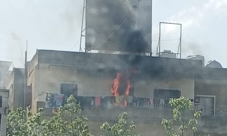 حريق في النبطية.. وجريحان