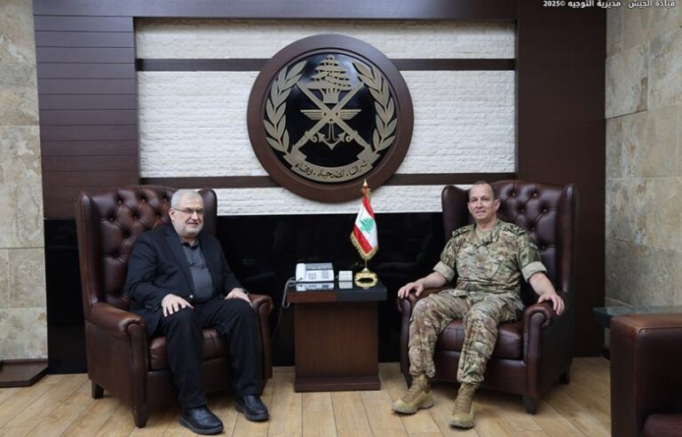 لقاء بين رعد وهيكل في اليرزة