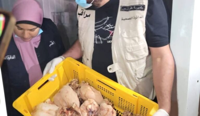 ضبط 500 كيلوغرام من الدجاج الفاسد في جبل محسن