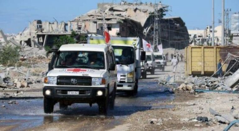 الصليب الاحمر في غزة