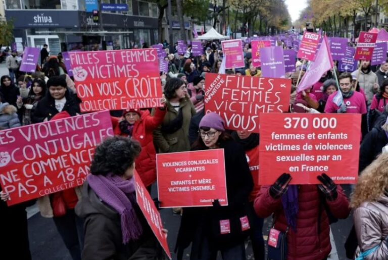 مسيرات في فرنسا للمطالبة بمكافحة العنف ضد النساء