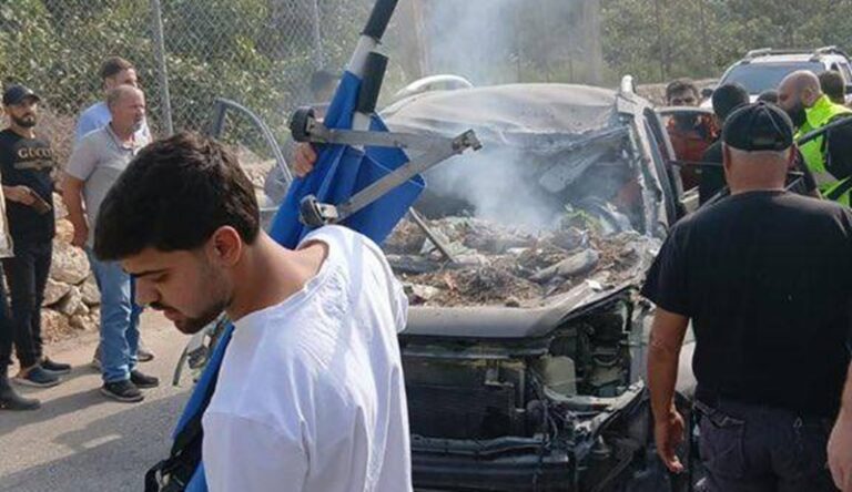 بالفيديو – لحظة استهداف السيارة في برج رحال