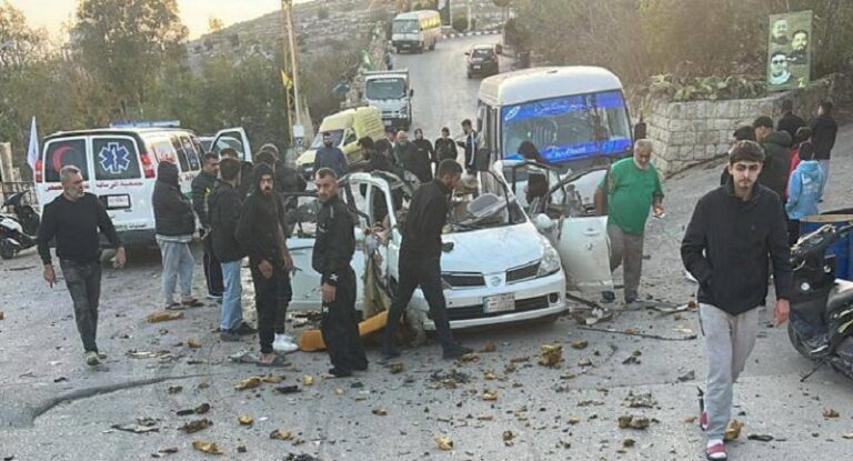 استهداف سيارة في الطيري.. شهيد و11 جريحاً (صورة)