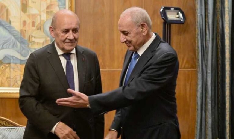 لودريان غادر عين التينة من دون تصريح