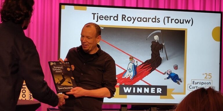 كاريكاتير يهز أوروبا: رسم هولندي يفوز بجائزة 2025