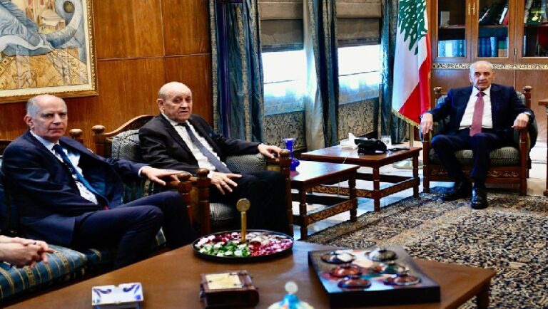 بري خلال لقاء لودريان: لا تسامح مع إستمرار العدوان