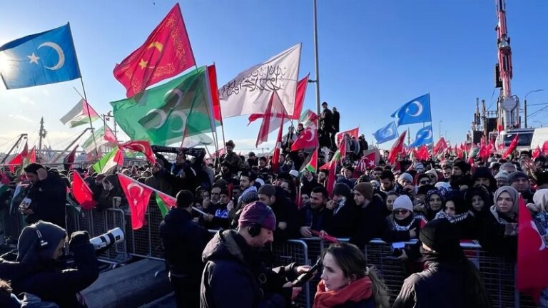 احتجاجات في تركيا دعماً لغزة (فيديو)