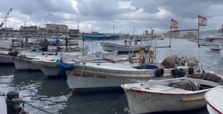 توقف حركتي الملاحة والصيد البحري في ميناء صيدا
