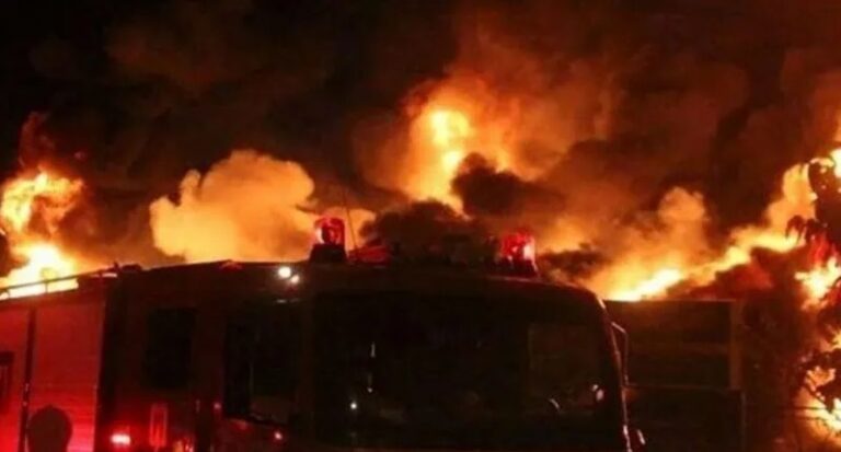 حريق ضخم في إيران (فيديو)