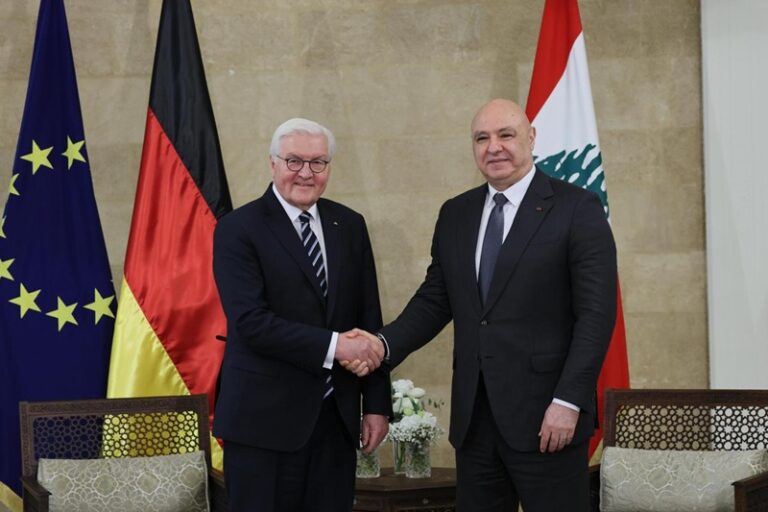 شتاينماير من بعبدا: الحكومة الألمانية ضد أي احتلال لأجزاء من لبنان