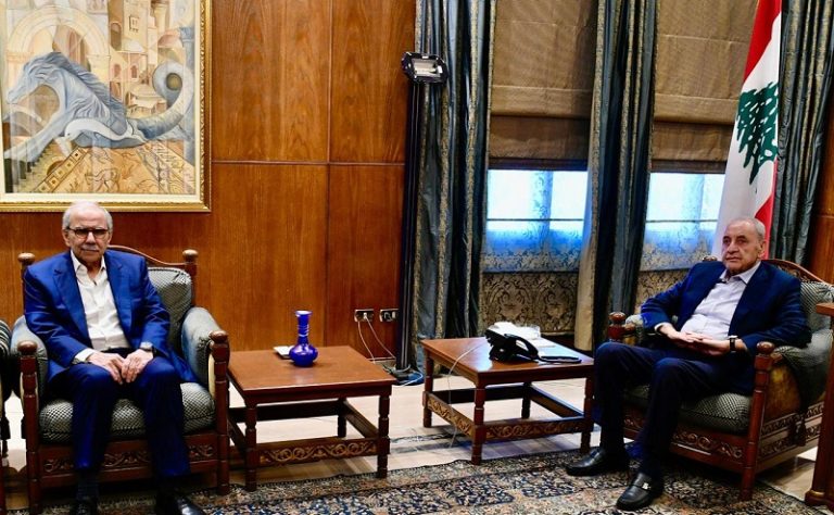 خروقات العدو وأوضاع النازحين على طاولة بري وسلام