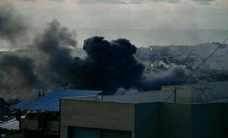 لحظة حصول الغارة الأعنف على الضاحية (فيديو)