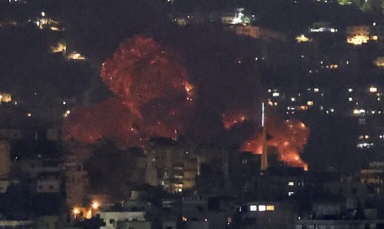 غارات صهيونية على الضاحية الجنوبية فجراً (فيديو)