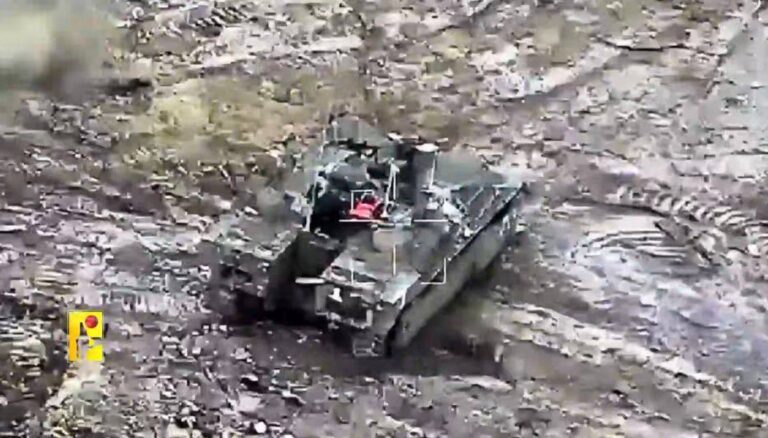 المقاومة تستهدف دبابة “ميركافا” في البياضة