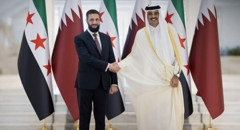 الشرع من الدوحة: تأكيد تطوير العلاقات وتضامن في مواجهة “الاعتداءات الإيرانية”